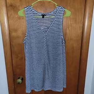 Torrid Blue and White Stripe Tank